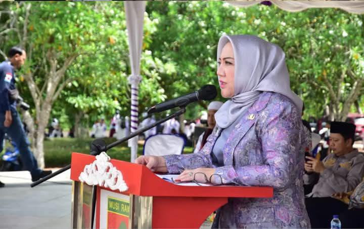 Bupati Musi Rawas Hj. Ratna Machmud Ikuti Manasik Haji Bersama Anak PAUD se-Kabupaten Musi Rawas